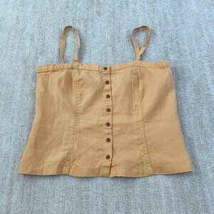 Everlane Linen Cami Crop Top 0